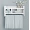 Alaterre Furniture 25" Bath Storage Shelf with Two Towel Rods, White ABSS0050 - alternate 5